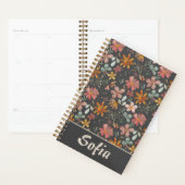 Geel patroon botanische groene naam grijze planner (Display)