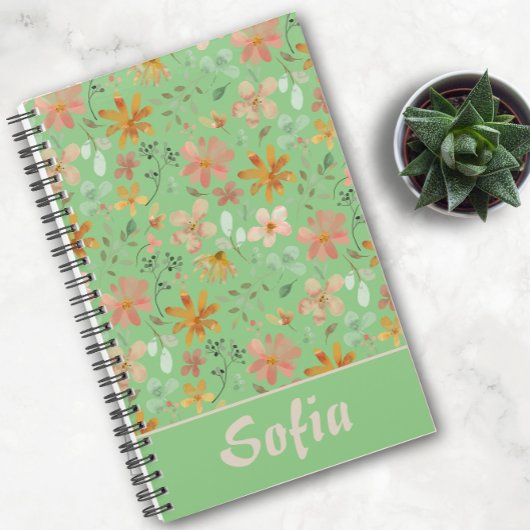 Geel patroon botanische groene naam groene planner
