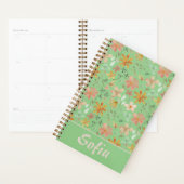 Geel patroon botanische groene naam groene planner (Display)