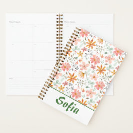 Geel patroon botanische groene naam sinaasappel pl planner