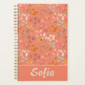 Geel patroon botanische groene naam sinaasappel pl planner (Voorkant)