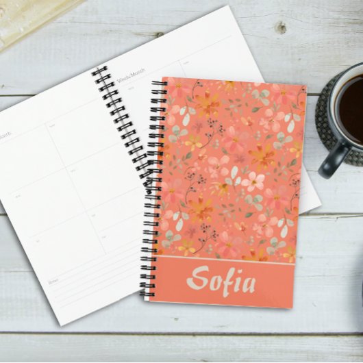 Geel patroon botanische groene naam sinaasappel pl planner