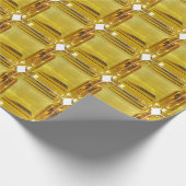 Geel patroon cadeaupapier (Hoek)