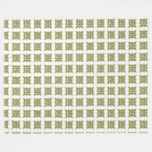 Geel patroon fleece deken (Voorkant (Horizontaal))