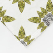 Geel patroon fleece deken (Hoek)