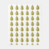 Geel patroon fleece deken (Voorkant)