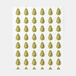 Geel patroon fleece deken