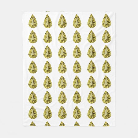 Geel patroon fleece deken (Voorkant)