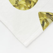 Geel patroon fleece deken (Hoek)