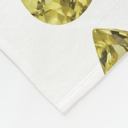 Geel patroon fleece deken (Hoek)