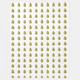 Geel patroon fleece deken