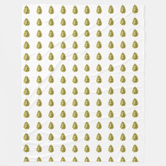 Geel patroon fleece deken (Voorkant)