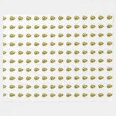 Geel patroon fleece deken (Voorkant (Horizontaal))