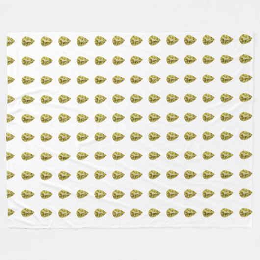 Geel patroon fleece deken (Voorkant (Horizontaal))