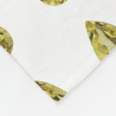 Geel patroon fleece deken (Hoek)