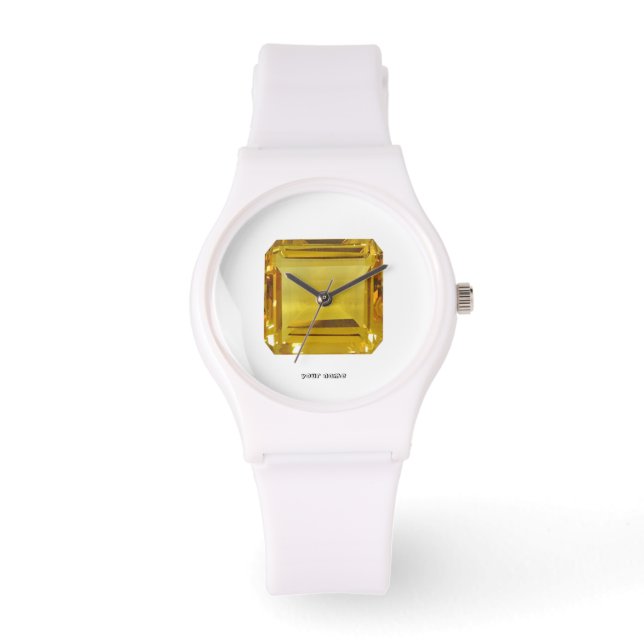 Geel patroon horloge (Voorkant)