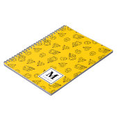 geel patroon | Jouw naam toevoegen Notitieboek (Linkerzijde)