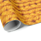Geel patroon met achtergrondstructuur van gebreide cadeaupapier (Rol Hoek)