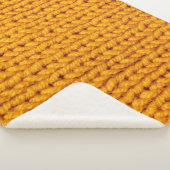 Geel patroon met achtergrondstructuur van gebreide sherpa deken (3/4)