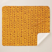 Geel patroon met achtergrondstructuur van gebreide sherpa deken (Voorkant (horizontaal))