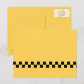 Geel patroon met stuurcabinecontrole briefkaart (Voorkant / Achterkant)