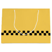 Geel patroon met stuurcabinecontrole groot cadeauzakje (Voorkant)