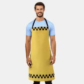Geel patroon met stuurcabinecontrole schort (Gedragen)