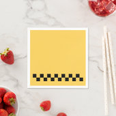 Geel patroon met stuurcabinecontrole servet (Insitu)