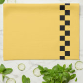 Geel patroon met stuurcabinecontrole theedoek (Gevouwen)