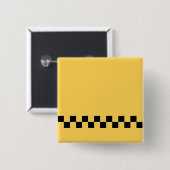 Geel patroon met stuurcabinecontrole vierkante button 5,1 cm (Voorkant /achterkant)