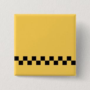 Geel patroon met stuurcabinecontrole vierkante button 5,1 cm
