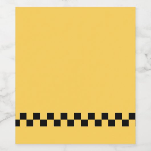 Geel patroon met stuurcabinecontrole wijn etiket (Enkel label)