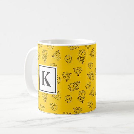 geel patroon | Monogram Koffiemok (Voorkant links)
