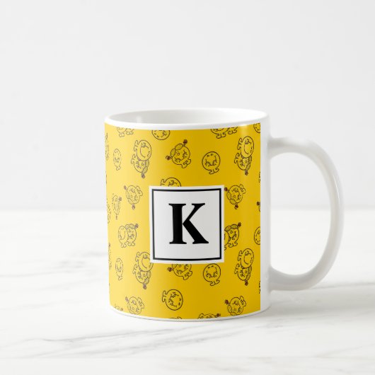 geel patroon | Monogram Koffiemok (Rechts)