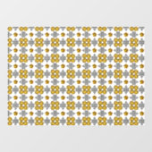 Geel patroon raamsticker (Vel)