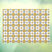 Geel patroon raamsticker (Vel 3)