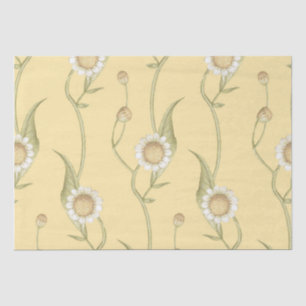 Geel patroon van de boomgaard Boho Daisy chain Tissuepapier