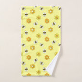 Geel patroon van de Retro Honey Bee Pattern Bad Handdoek (Handdoek)