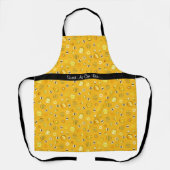Geel patroon van de Retro Honey Bee Pattern Schort (Voorkant)
