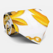 Geel patroonontwerp stropdas (Opgerold)