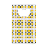 Geel patroonpatroon creditkaart flessenopener (Voorkant)