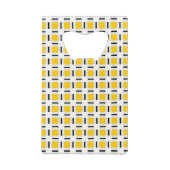 Geel patroonpatroon creditkaart flessenopener (Achterkant)