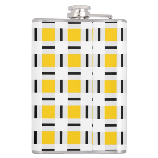 Geel patroonpatroon heupfles (Achterkant)