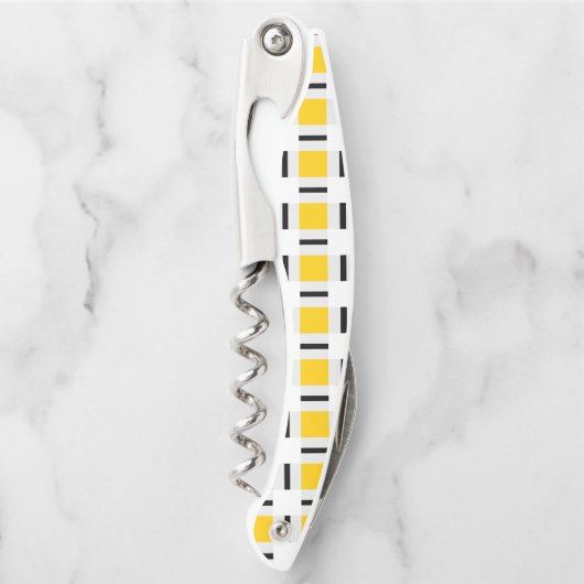 Geel patroonpatroon kurkentrekker (Voorkant)