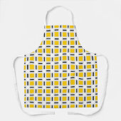 Geel patroonpatroon schort (Voorkant)