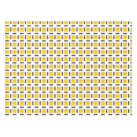 Geel patroonpatroon tafelkleed (Voorkant (Horizontaal))