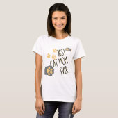 Geel Paw Patroon Beste Kat Moeder Ooit T-shirt (Voorkant volledig)