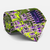 Geel PCB-printplaatontwerp voor IT-professionals Stropdas (Opgerold)