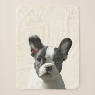 Geel Peekaboo Boston Terrier Minimalistische Kinde Sherpa Deken