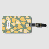 Geel Peer Naadloos Patroon Bagagelabel (Voorkant (horizontaal))